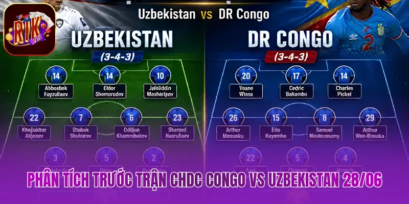 Phân tích trước trận CHDC Congo vs Uzbekistan 28/06